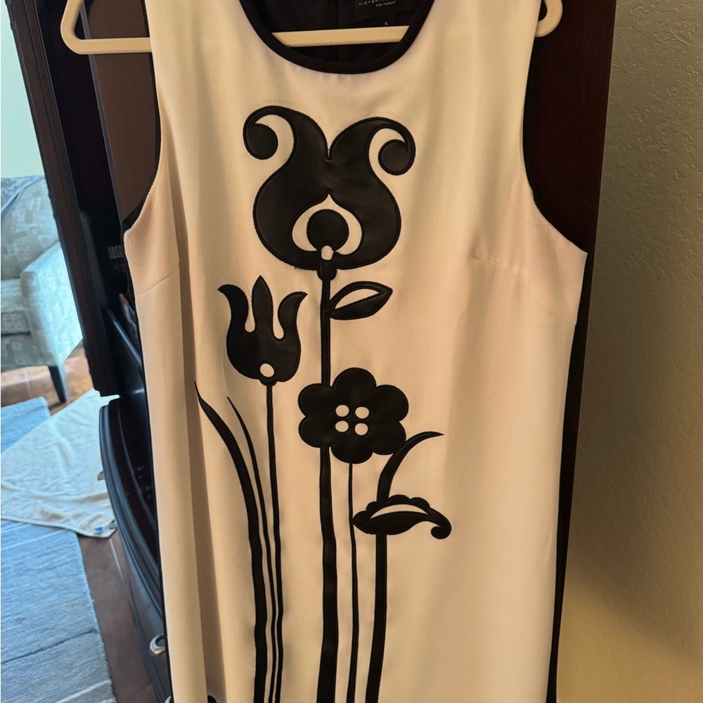 Black and White Floral Dress